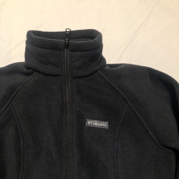 Columbia Womens Full Zip Up Fleece Jacket Long Sleeve Mock Neck Black SZ S EUC - Picture 3 of 11